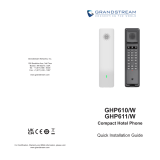 Grandstream GHP610-W Compact Hotel Phone Guide d'installation