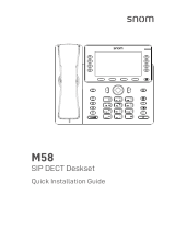 Snom M58 SIP DECT Deskset Guide d'installation