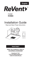 ReVent RVM80 Guide d'installation