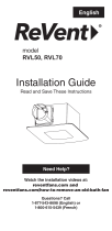 ReVent RVL50 Guide d'installation