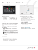 Control4 T4 Series In-Wall Touchscreen Guide d'installation