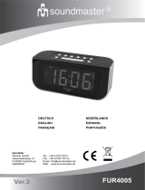 Soundmaster FUR4005 Radio Alarm Clock FM Black Manuel utilisateur
