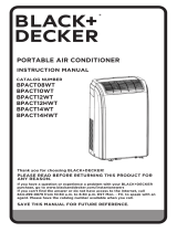 BLACK DECKER BPACT08WT PORTABLE AIR CONDITIONER Remote Control Manuel utilisateur