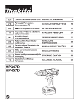 Makita HP347D/HP457D Cordless Hammer Driver Drill Manuel utilisateur