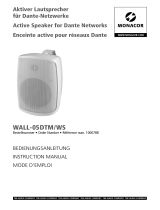 Monacor WALL-05DTM Active Speaker for Dante Networks Manuel utilisateur