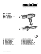 Metabo HG 16-500 Manuel utilisateur