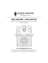 Singing Machine SML385UBK Bluetooth Karaoke System Manuel utilisateur