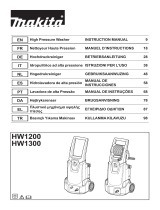 Makita HW1200, HW1300 High Pressure Washer Manuel utilisateur