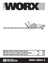 Worx WG261.9 20V Max Lithium Cordless Hedge Trimmer Manuel utilisateur