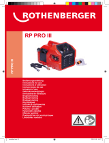 Rothenberger RP PRO III Water Pressure Testing Manuel utilisateur