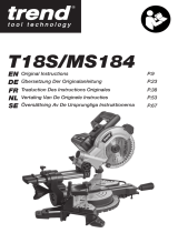 Trend T18S/MS184S2 184mm 18V 5.0Ah Li-Ion TXLi Cordless Double-Bevel Mitre Saw Manuel utilisateur