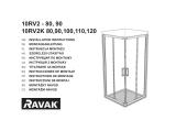 RAVAK 10RV2 – 80 Corner Shower Cabin Manuel utilisateur