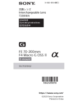 Sony FE 70-200mm Manuel utilisateur