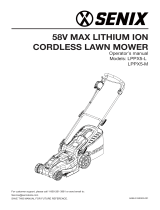 Senix LPPX5-M 58V Max Lithium Ion Cordless Lawn Mower Manuel utilisateur
