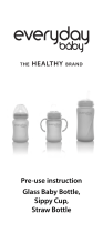 everyday baby Glass Baby Bottle Sippy Cup Straw Bottle Mode d'emploi