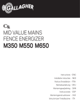 Gallagher M350, M550, M650 Mid Value Mains Fence Energizer Mode d'emploi