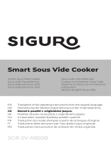 SIGURO SGR-SV-R850B Smart Sous Vide Cooker Mode d'emploi