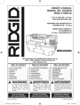 RIDGID WD4522 Le manuel du propriétaire