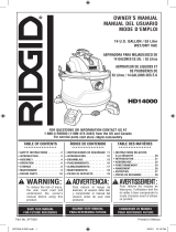 RIDGID HD1401 Le manuel du propriétaire
