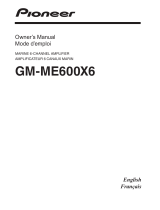 Pioneer GM-ME600X6 Le manuel du propriétaire