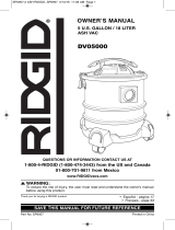RIDGID DV05000 Hepa Media Filter for Ash Vacuum Mode d'emploi