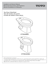 Toto CT705UN(G) Two Piece Toilet Bowl Le manuel du propriétaire