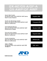 AND GX-AE/GX-A/GX-AWP/GX-AWP Series Multi Function Balance Mode d'emploi