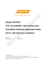 Mediatek MT7921 (WiFi6) BLE Combo Card Mode d'emploi