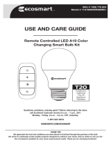 EcoSmart 1006 778 604 Remote Controlled LED A19 Color Changing Smart Bulb Kit Mode d'emploi