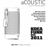 KREAFUNK 60862 aCOUSTIC Premium Bluetooth Speaker Manuel utilisateur