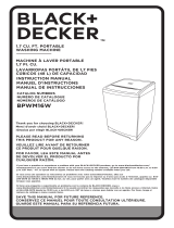 BLACK DECKER BPWM16W 1.7 Cu. Ft. Portable Washing Machine Manuel utilisateur