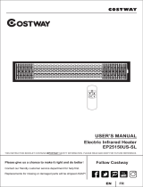 COSTWAY EP25150US-SL Electric Infrared Heater User Manual EP25150US-SL Manuel utilisateur