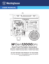 Westinghouse WGen12000DFc Dual Fuel Portable Generator Manuel utilisateur
