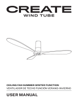Create Wind Tube Ceiling Fan Manuel utilisateur