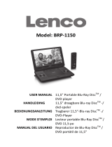 Lenco BRP-1150 11.5-Inch Portable Bluray and DVP Manuel utilisateur