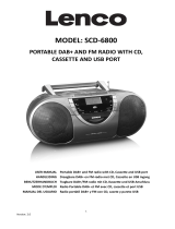 Lenco SCD-6800 FM RADIO CD CASSETTE USB PORT Manuel utilisateur