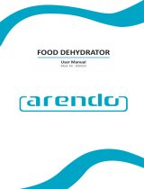 Arendo 305033 Food Dehydrator Manuel utilisateur