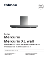 Falmec FPMER24W3SS Mercurio XL 30 Inch Convertible Chimney Style Wall Mount Hood Manuel utilisateur