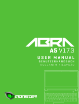 Monster Abra A7 V13.1 17.3″ Gaming PC Notebook Manuel utilisateur