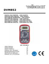 Velleman DVM852 DIGITAL MULTIMETER Manuel utilisateur
