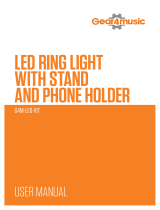 Gear4music G4M-LED-KIT LED RING LIGHT STAND AND PHONE HOLDER Manuel utilisateur