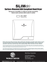 World Dryer L-974 SLIMdri Surface Mounted ADA Compliant Automatic Hand Dryer Manuel utilisateur