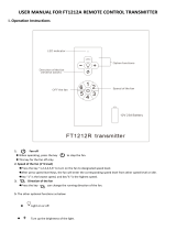 Shenzhen FT1212A REMOTE CONTROL TRANSMITTER Manuel utilisateur