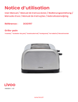 Livoo DOD197 Grille Pain Toaster Manuel utilisateur