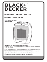 BLACK+DECKER BLACK+DECKER BHDC201 Portable Space Heater Manuel utilisateur