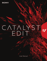 Sony Catalyst Edit 2022 Manuel utilisateur