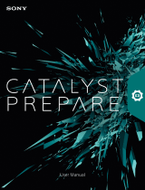 Sony Catalyst Prepare 2022 Manuel utilisateur