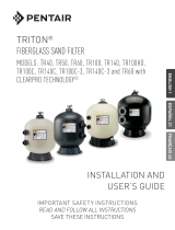 Pentair TR40 Triton Fiberglass Sand Filter Manuel utilisateur