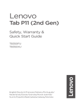 Lenovo TAB P11 (2ND GEN) 128 GB 11,5" NETTBRETT Guide de démarrage rapide