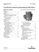 Fisher Transducteurs électro-pneumatiques 846 (846 Electro-Pneumatic Transducers) Manuel utilisateur